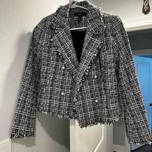 Forever 21 black and white patterned blazer